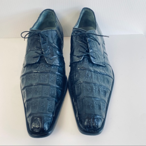 Franco Cuadra Genuine Hornback Crocodile Shoes - Picture 2 of 15